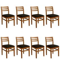 Kit 8 Cadeiras para Sala de Jantar em Madeira Maciça Diamante Kit 8 Cadeiras para Sala de Jantar em Madeira Maciça Diamante