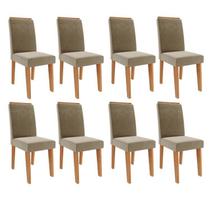 Kit 8 Cadeiras para Sala de Jantar Estofadas Tais
