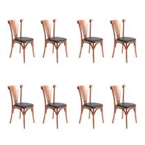 Kit 8 Cadeiras Paris Luxo Sala Jantar Estrutura Aço Cobre Design Contemporâneo Premium - Cobre/preta Kit 8 Cadeiras Paris Luxo Sala Jantar Estrutura Aço Cobre Design Contemporâneo Premium - Cobre/preta