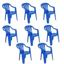 Kit 8 Cadeiras Poltrona em Plastico Mor