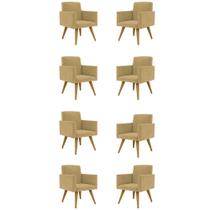 Kit 8 Cadeiras Poltronas Decorativas Escritório Recepção