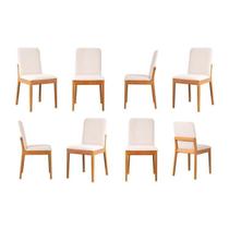 Kit 8 Cadeiras Sala de Jantar Pequi CabeCasa MadeiraOriginals