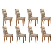 Kit 8 Cadeiras Sala Jantar Imperatriz 8 Un Capuccino/Suede Capuccino - Rufato