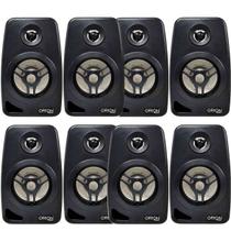 Kit 8 Caixa De Som Acustica Alto Falante Audio Potente Orion Parede Teto Com Suportes