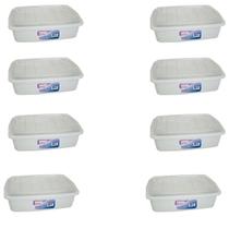 Kit 8 Caixa Organizadora Container 5 L C/Tampa 34x24x11Cm Kit 8 Caixa Organizadora Container 5 L C/Tampa 34x24x11Cm