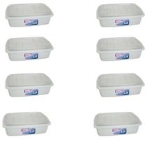 Kit 8 Caixa Organizadora Container 5 L C/Tampa 34x24x11Cm Kit 8 Caixa Organizadora Container 5 L C/Tampa 34x24x11Cm