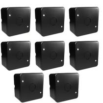 Kit 8 Caixa Plastica Organizadora Camera Cftv - Preto