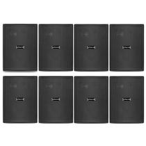 Kit 8 Caixas Acústicas Frahm PS200 New Passiva Preta - 30 Watts Rms