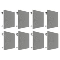 Kit 8 Caixas de Som JBL 6CO3Q+ Arandela Quadrada 140W Branca