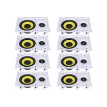 Kit 8 Caixas JBL de Embutir CI6R Plus Arandelas Retangulares