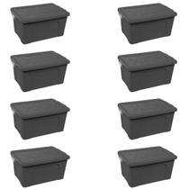 Kit 8 Caixas Organizadoras Multiuso Container 70 Litros