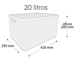 Kit 8 Caixas Organizadoras Rattan PRETA 20 Litros Arqplast Kit 8 Caixas Organizadoras Rattan PRETA 20 Litros Arqplast