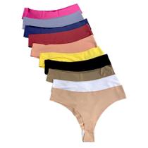Kit 8 Calcinha Corte A Laser Feminina Tanga Sem Costura