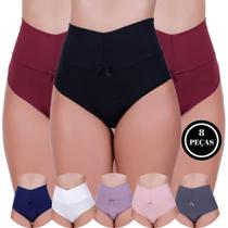 Kit 8 Calcinha Cós Alto Pós Parto -c10 KIT 8 THAMIRES COMUM Kit 8 Calcinha Cós Alto Pós Parto -c10 KIT 8 THAMIRES COMUM
