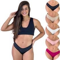 Kit 8 Calcinha Feminina Algodão Antialérgica Respirável