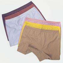 Kit 8 Calcinha Infantil Menina Short De Algodão Juvenil Conforto