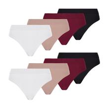 Kit 8 Calcinha Lupo Básica Adulto Clássica Poliamida 40300