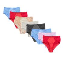 Kit 8 Calcinha Tangão Cintura Alta Rendada Lateral Larga Conforto Adulta