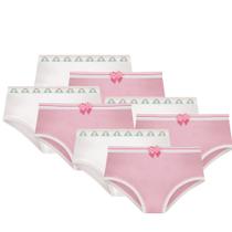 Kit 8 Calcinhas Básica Normal Para Meninas Selene Infanto Juvenil Em Algodão