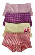 Kit 8 Calcinhas Box Infantil Menina Moça Criança Algodão