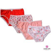 Kit 8 Calcinhas Infantil Algodão com 2 Quebra-cabeça M - Love Life