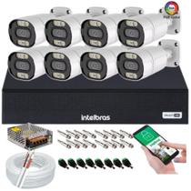 Kit 8 Camera de Segurança Infravermelho Full Hd Colorida Dia Noite Dvr Intelbras 8ch 1008c s/hd