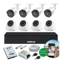 Kit 8 Cameras 1120 Dvr Mhdx 1008-c Completo Com Hd 500gb