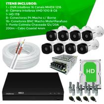 Kit 8 Câmeras 1120b Intelbras Hd 720P Dvr Mhdx Full Hd 8Ch C/HD 1TB