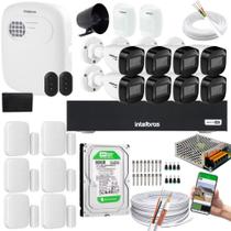 Kit 8 Câmeras 1130B Dvr 3008-C Intelbras + kit Alarme+ivp 2000+xas 4010 + HD 500GB