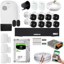 Kit 8 Câmeras 1220B Full HD+kit Alarme+xas 4010+ivp 2000+HD 2TB - intelbras