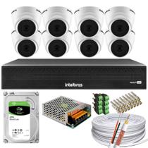 Kit 8 Câmeras 1220D C/ Audio DVR Intelbras MHDX 3008c C/HD 2TB