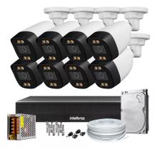 Kit 8 Câmeras De Monitoramento Colorida Noite Full Hd Dvr Intelbras