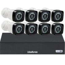 Kit 8 Câmeras De Segurança 1080p 2mp Residencial Dvr Intelbras mhdx 8ch Full Hd