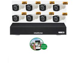 Kit 8 Câmeras De Segurança 2 MP Full Hd 1080p Dvr Intelbras mhdx Full Hd