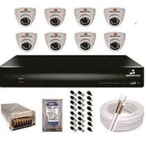 Kit 8 Câmeras de Segurança 750 linhas com Gravador 16 canais