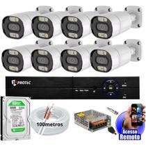 kit 8 Câmeras De Segurança Colorida Dia Noite Full Color 1080p Dvr 8 Canais Full Hd Cabo E Hd 500gb kit 8 Câmeras De Segurança Colorida Dia Noite Full Color 1080p Dvr 8 Canais Full Hd Cabo E Hd 500gb