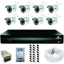 Kit 8 Câmeras de segurança + dvr 08 canais Full HD 1080N 5 x 1