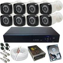 Kit 8 Câmeras De Segurança Full Hd 1080p 2 Mp Dvr 8 Ch Com HD