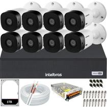 Kit 8 Câmeras de Segurança Intelbras 2mp 1220b Dvr 8 Canais Multi Hd 1TB