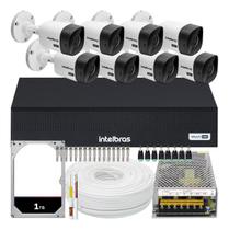 Kit 8 Câmeras de Segurança Intelbras Completo Dvr 8 ch + 8 Câmeras 1120B + Hd 1Tb.
