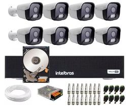 Kit 8 Câmeras Full Color Importada Dvr Intelbras 1008c 8ch C/Hd