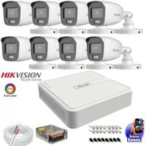 Kit 8 câmeras hd hilook c/hd instalado hikvision