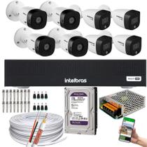 kit 8 Câmeras Intelbras 04 1220 Full Color 04 1220 Full HD, Mhdx 3008-C, Hd purple 1tb