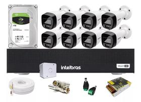 Kit 8 Cameras Intelbras 1120 Full Color, Dvr 8 Canais C/ 1tb