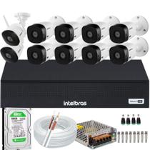 Kit 8 Câmeras Intelbras 1120b Dvr 4 Canais 1008c 500gb + 2 Câmera De Video Wi-fi Mibo Im5