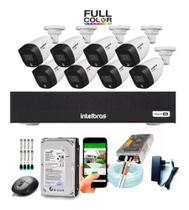 Kit 8 Câmeras Intelbras 1120b Full Color Dvr Intelbras 8 Ch