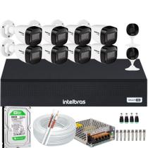 Kit 8 Câmeras Intelbras 1220 Full Color Dvr Intelbras 8 Ch + 2 Câmera De Video Wi-fi Mibo Imx
