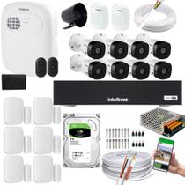 Kit 8 Câmeras Intelbras 1220b+kit Alarme+xas 4010+ivp 2000 + HD 3TB