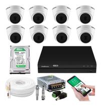 Kit 8 Câmeras Intelbras Dome 1120d Dvr 8 Canais Com Hd