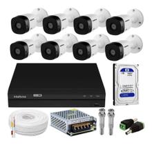 Kit 8 Câmeras Intelbras Full Hd 1120b Dvr 8 Canais C/ Hd Kit 8 Câmeras Intelbras Full Hd 1120b Dvr 8 Canais C/ Hd